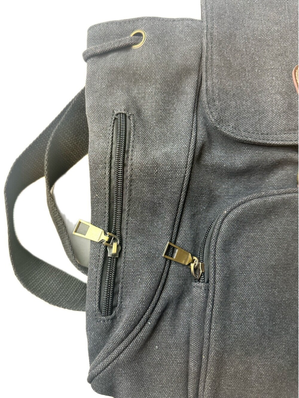 Blue Canvas Backpack - Picture 5 of 6